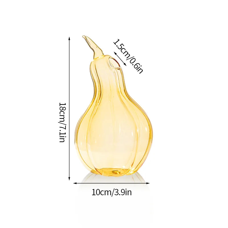 Mushroom Glass Vase Transparent Flower Pot Hydroponic Flower Bottle Jelly Color Plant Pots Aromatherapy Bottle Desktop Decor