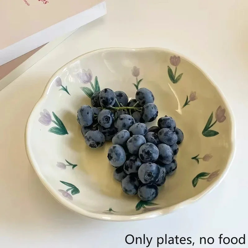 Ceramic Hand Pinched Irregular Style Flower Bowl