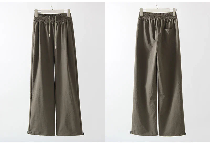 Summer Straight Leg Sweatpants For Women High Waist Jogger Wide Leg Trousers Women's Sports Pants White Sweatpants Wtpants Women