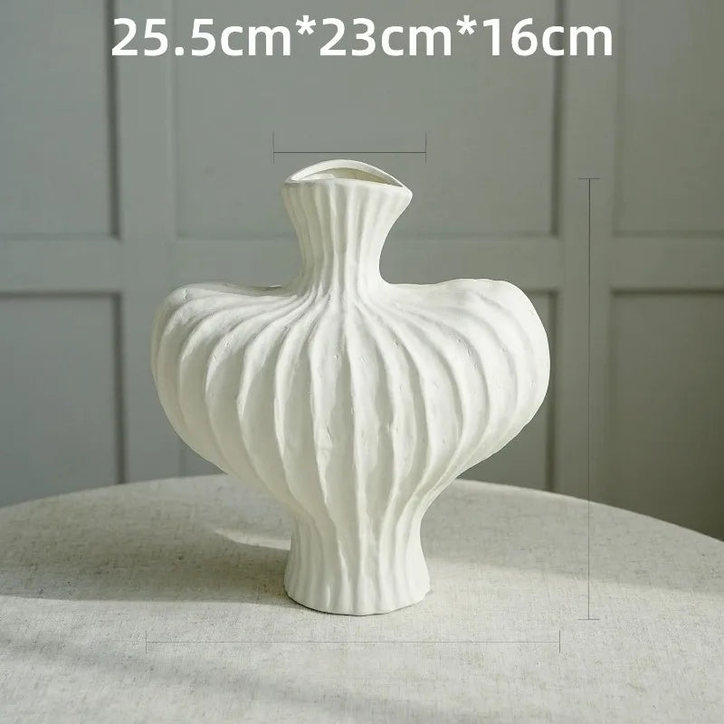 Imitation Ceramic Plastic Vase Home Living Room Plastic Chic Vase, Modern Minimalist Desktop Decor