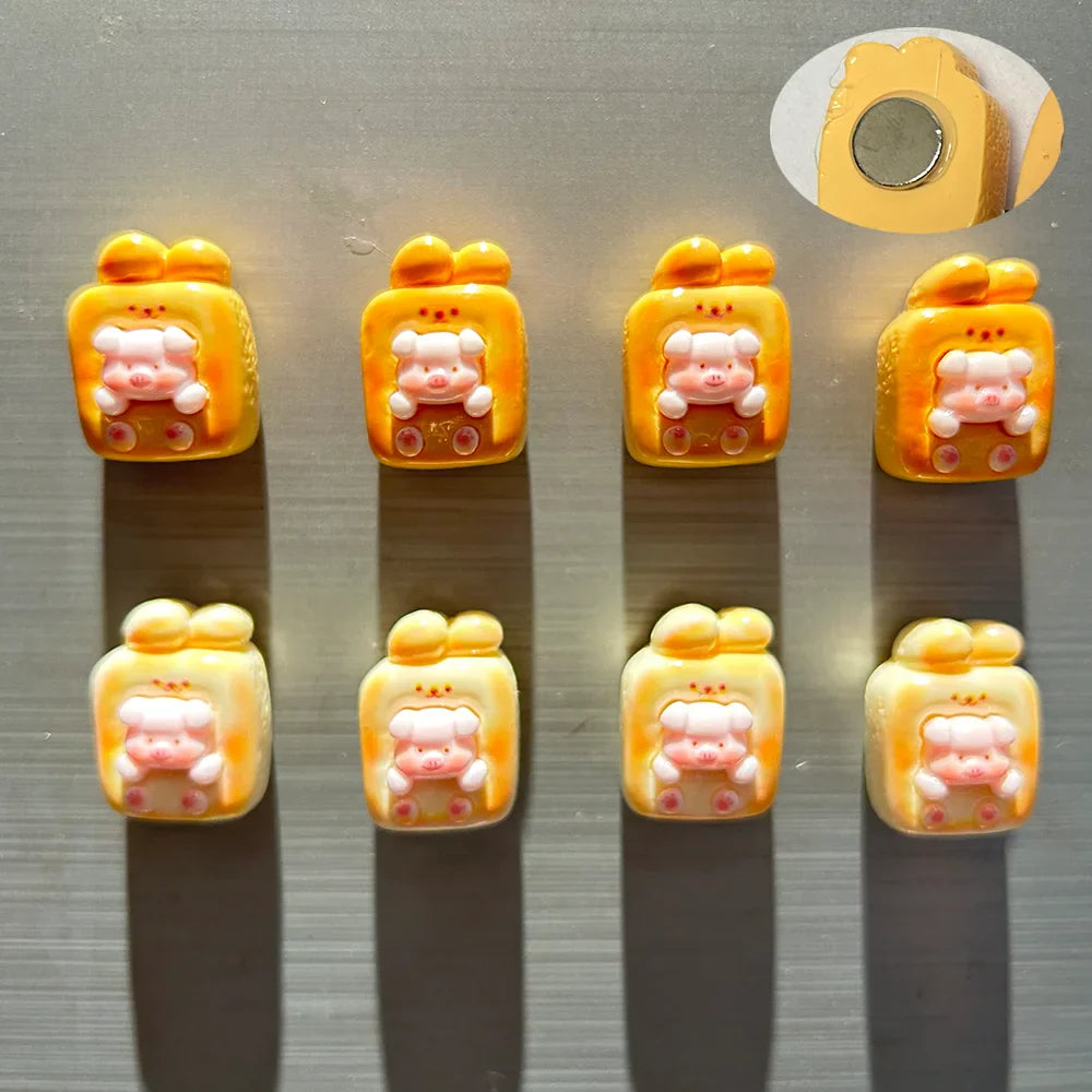 Magnet Transparent Bow Tie Bear Decor Whiteboard Photo Message Board Home 6PCS