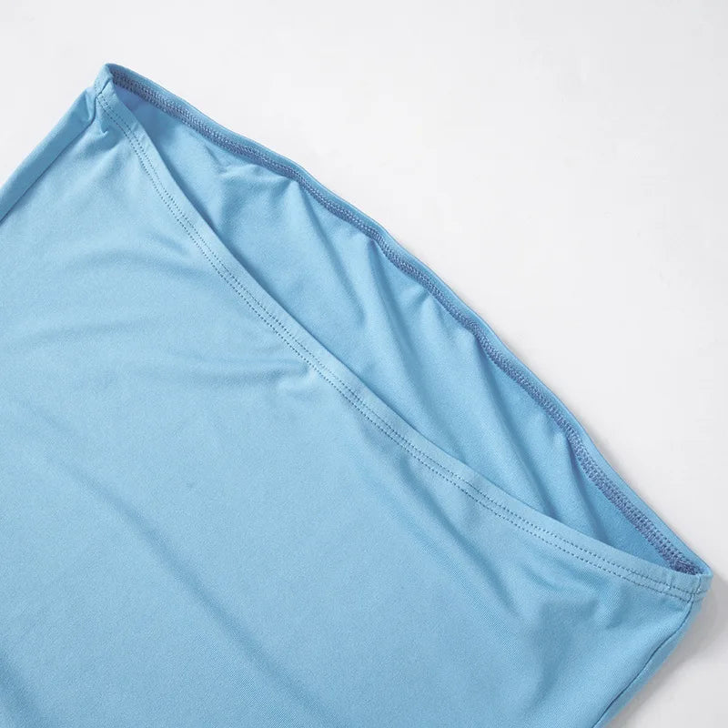 Contrast Color Mini Folds Dress For Women Strapless Sexy Slim Sleeveless Ruched Splice Y2K Beach Female Club Party Dress