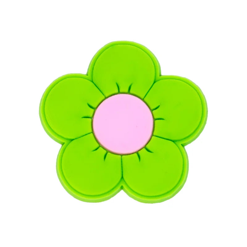 Plants Clog Charms Sunflower Mushroom Shoe Decoration Accessories Rosa Flower Shoe Charms Bamboo clips Jeans shoe buckle 1PCS