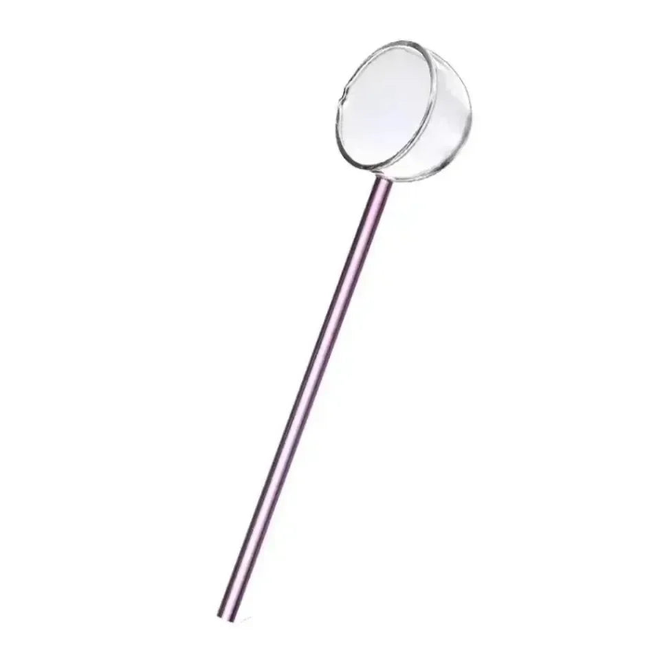 Pink Transparent Glass Pot for Cooking Heat-resistant Binaural Handle / Soup Bowl Kitchen Stock Pot