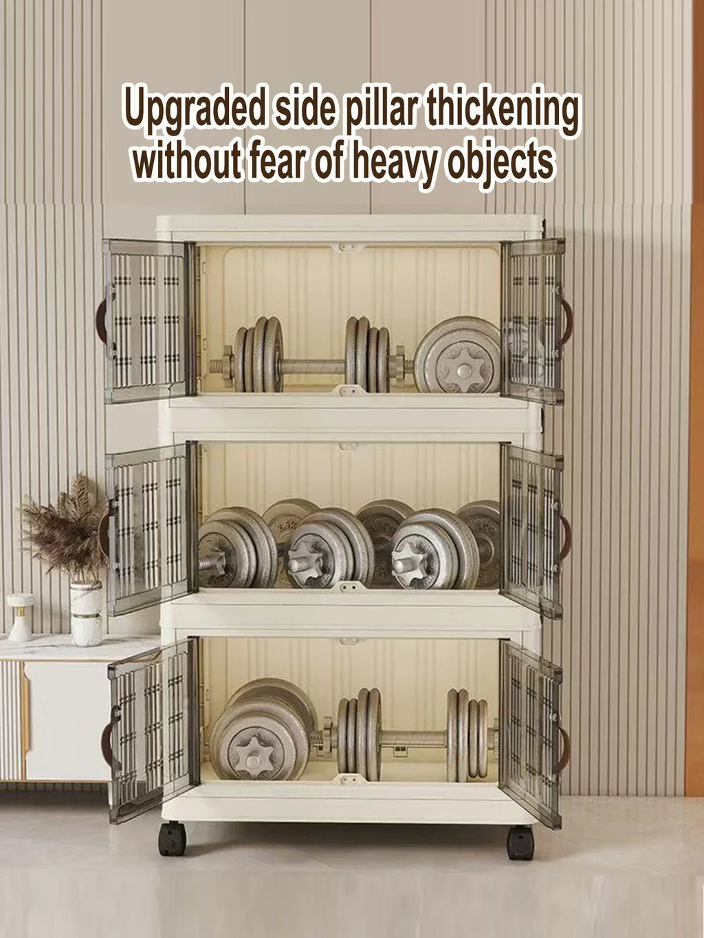 Large Capacity Multifunction Folding Storage Cabinet Dustproof Wardrobe Closet Organizer Easy-to-Install Storage Boxes