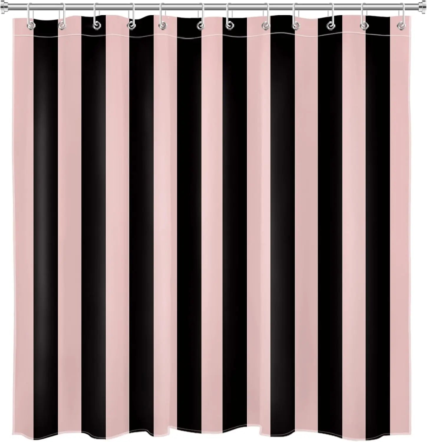 Stripe Shower Curtain Abstract Bohemian Fabric Shower Curtain with 12 Hooks Waterproof Bathroom Decoration