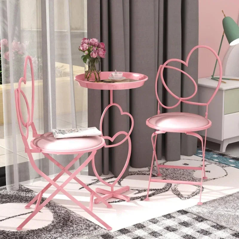 Romantic Pink Web Tables And Chairs