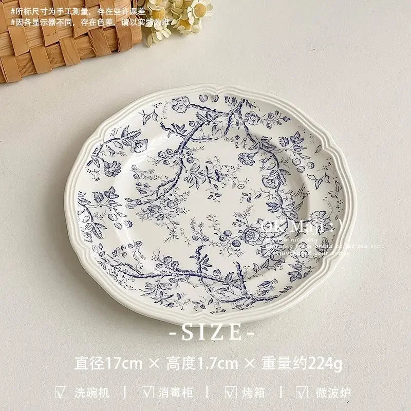 French Flat High-grade Saucer Ceramic Plate