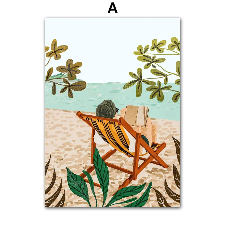 Garden Lemon Fruit Flower Plants Abstract Illustration Poster And Prints Wall Art Canvas Painting Pictures For Decor