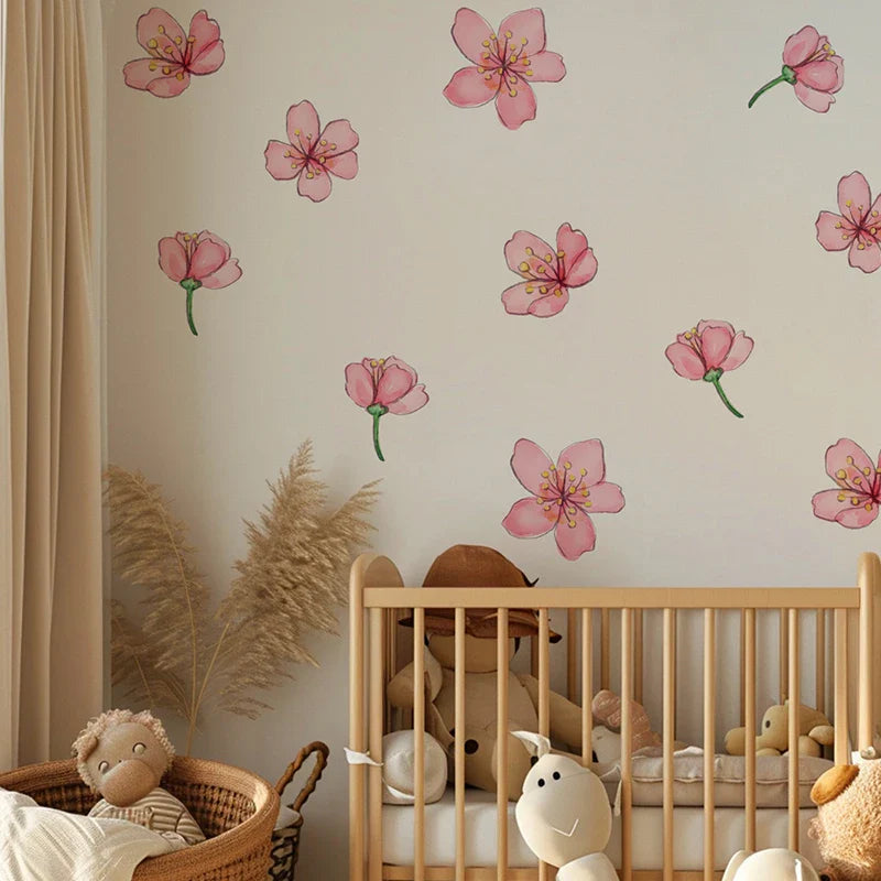 Pink Sakura Wall Stickers for Home Decoration Wall Decals Wall Art Wallpaper