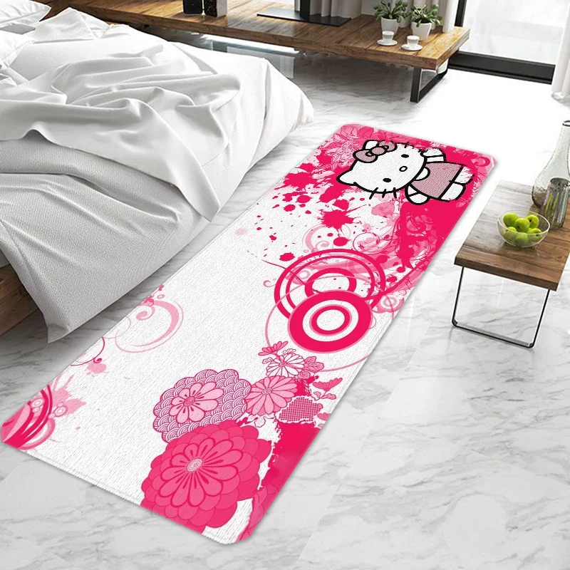 Cute Hello Kittys Door Mat Entrance Doormat Non-slip Washable Kitchen Carpet Living Room Hallway Rugs Door Mats Bathroom Bath
