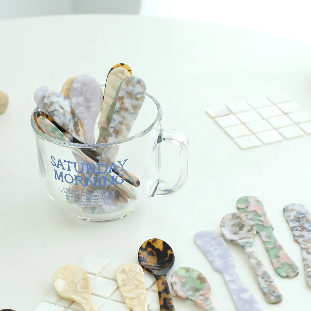 Natural Acrylic Spoons Crafted Kitchen Tableware