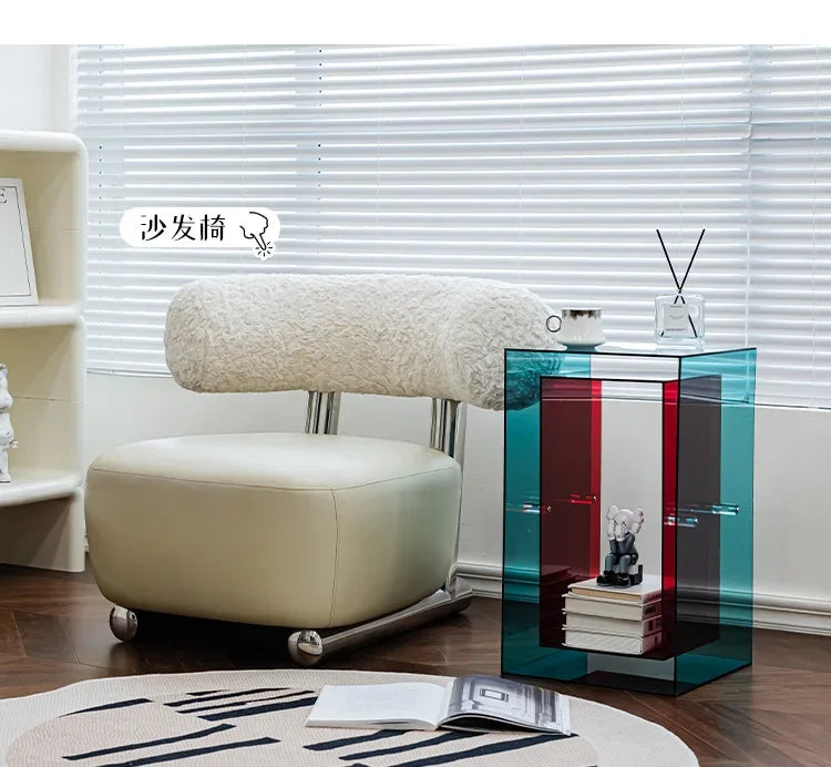 New Style Acrylic Tea Table Small Transparent Modern Storage Side Cabinet