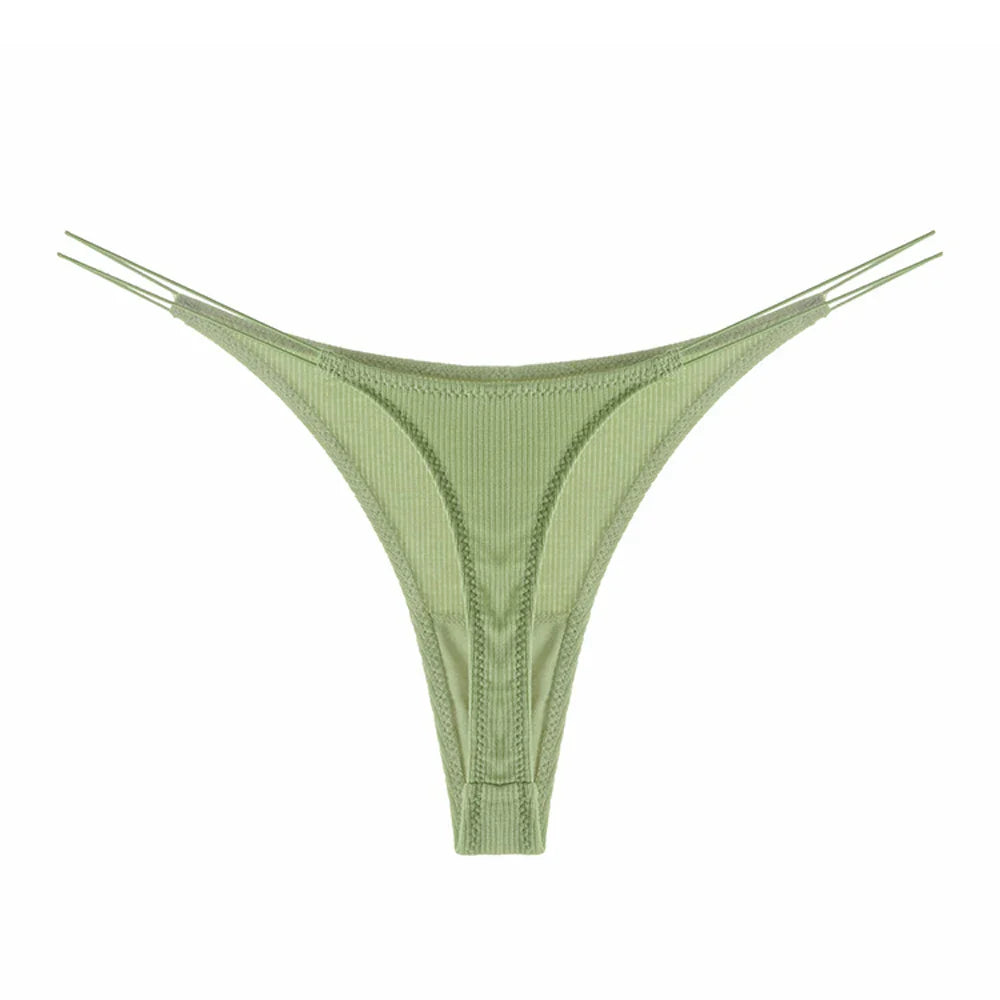 Female T Pants Bikini Thin Strappy Cotton G Strings Thongs Panties Underwear