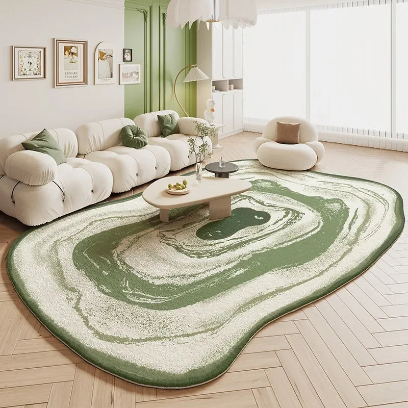 Imitation Cashmere Style Carpet Living Room Shaped Bedroom Irregular Bedside Rug