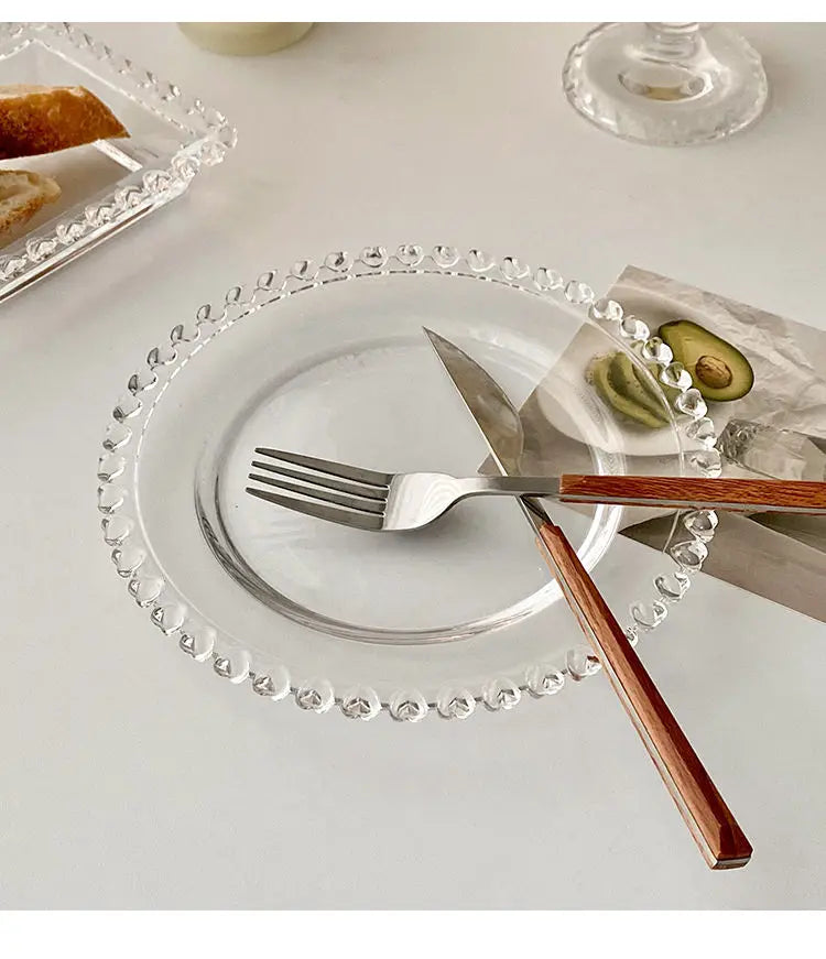 Clear Glass Cake Plate