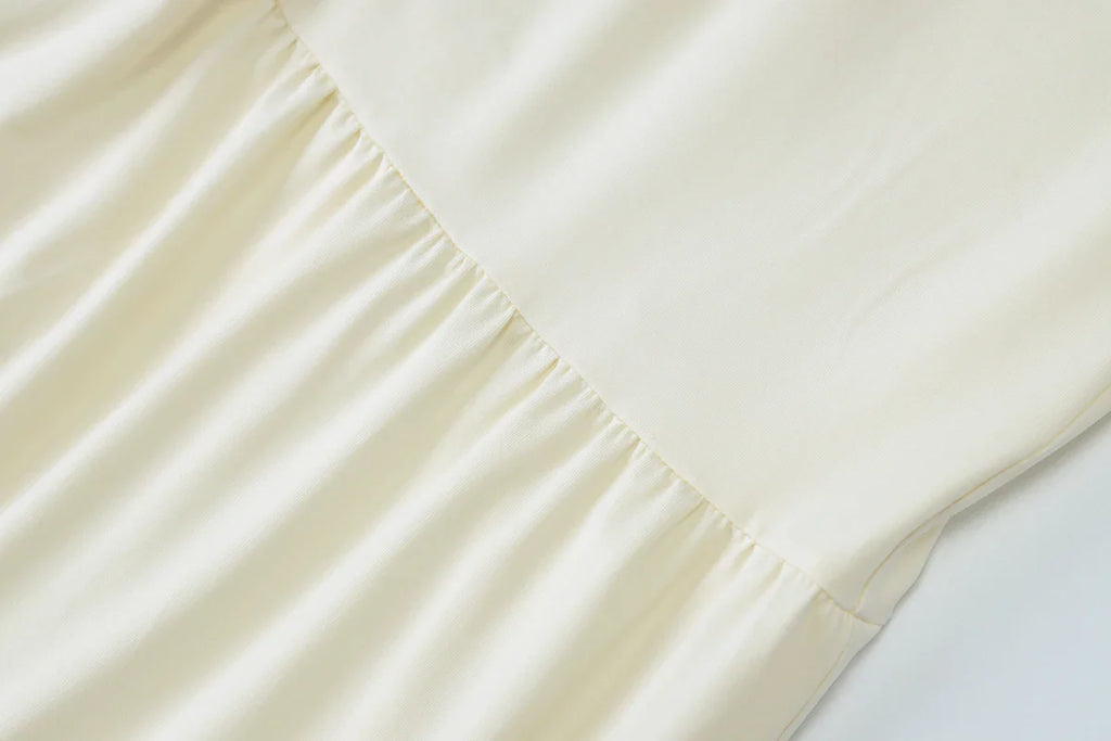 Sexy Elegant Ruched 2 Piece Skirt Set Lace Up Ruffles Patchwork Crop Top Tiered Maxi Skirt Matching Set