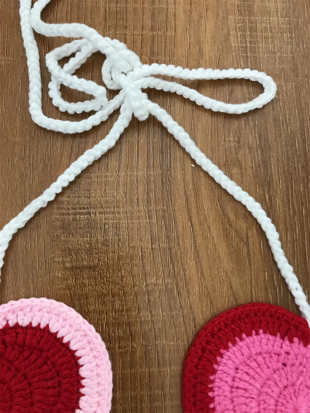 Ladies Cute Crochet Bikini Set 2 Pieces Bathing Suit Sexy Micro Bikinis Ties Swimsuit Thong Suit