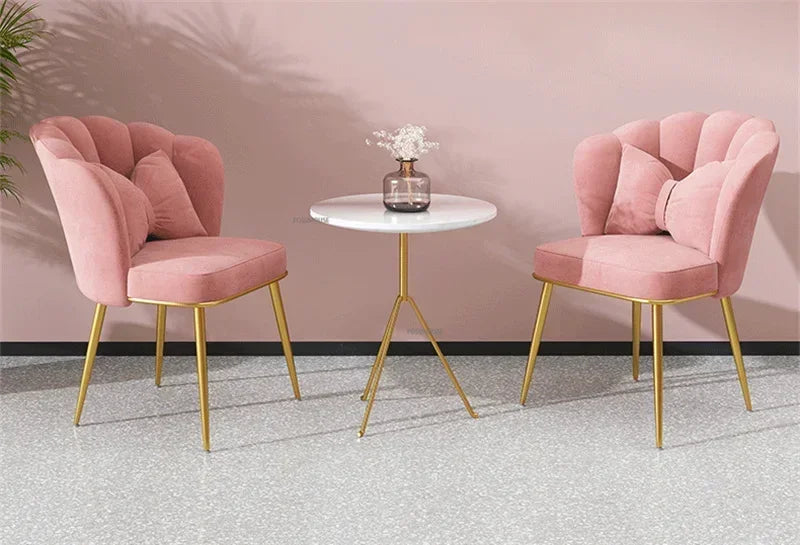 Minimalist Backrest Chair Makeup Stool Vanity Cute Light Luxury Dressing Table Modern Furniture