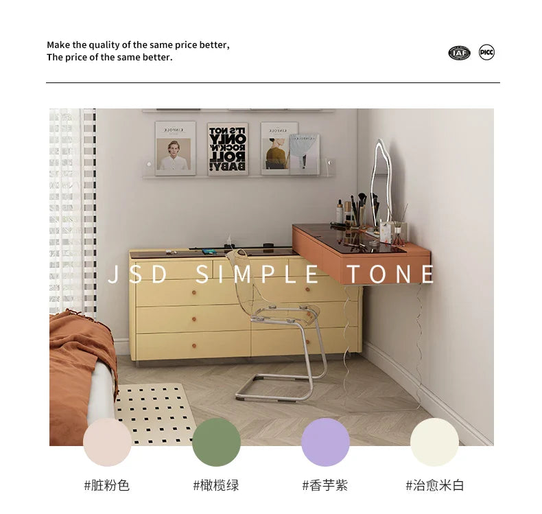 Luxury Drawers Vanity Tables Storage Nordic Cabinet Dressers Makeup Desk Drawers