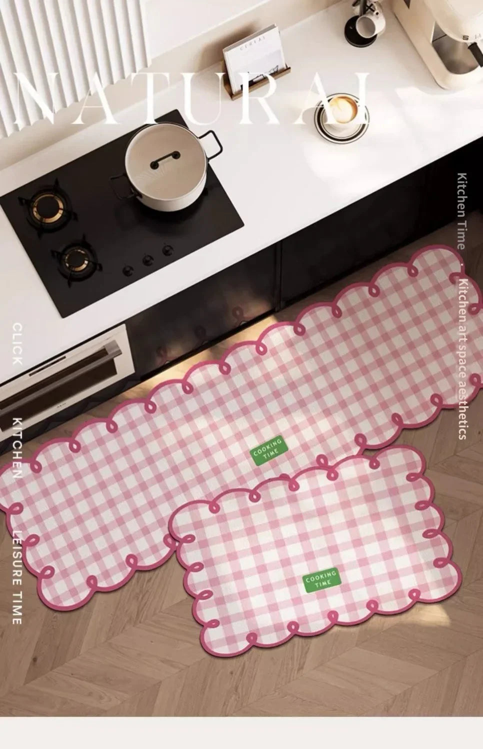 Simple Checkerboard Kitchen Special Dialgae Mud Absorbent Anti-Fouling Anti-Slip, Dirt-Resistant Carpet Home Decor