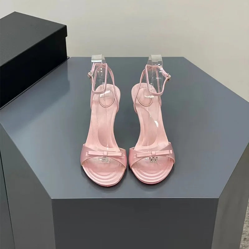 Women's Buckle Simple Peep Toe High Heels Sandals