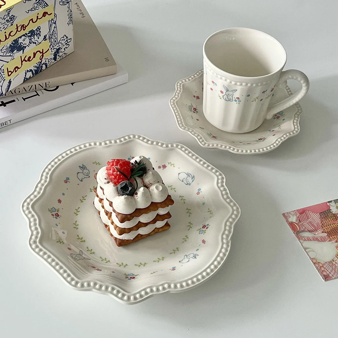 Fashion Floral Print Porcelain Bowl Cute 5Inches/7Inches