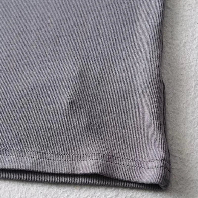 Summer Woman Skinny Fit T-shirt Tight Short-Sleeve O-neck Tee Basic Solid Crop Tops T Shirt