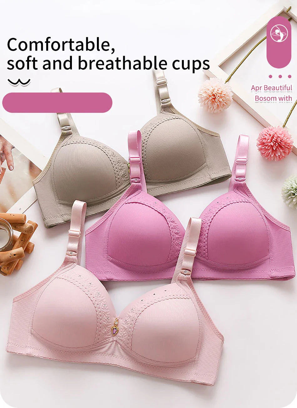 Stylish Plus Size Full Cup Bra with Side Gathering Anti Sagging and Push Up No Underwire for Seamless and Comfortable Experience