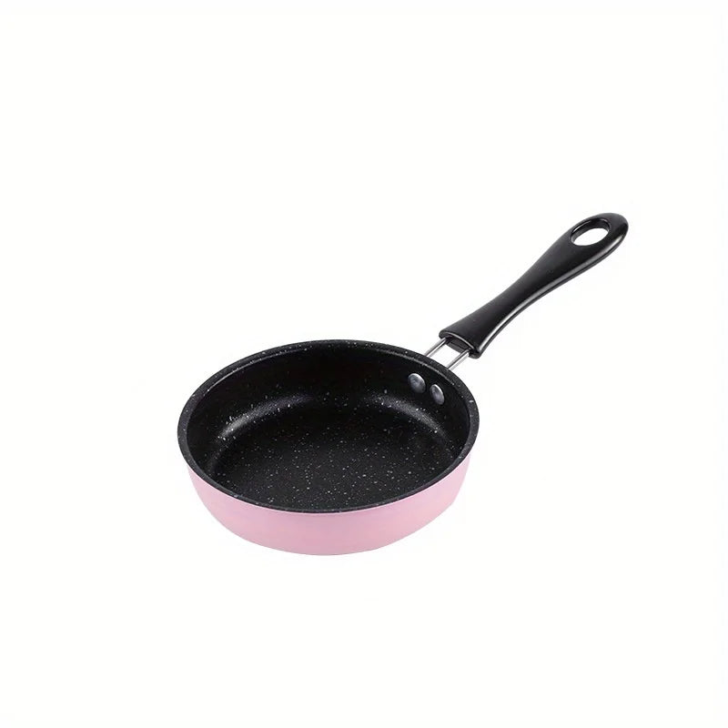 Mini Nonstick Cast Iron Skillet with Handle - Portable Omelette Pan for Induction & Gas Cooktops, 1pc