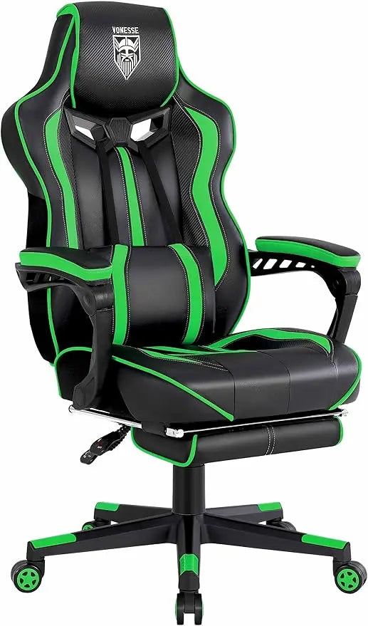 Pink Gaming Chair for Girls, Pink Computer Gaming Chairs for Adults, Reclining Gamer Chair with Footrest with Massage, Ergonomi