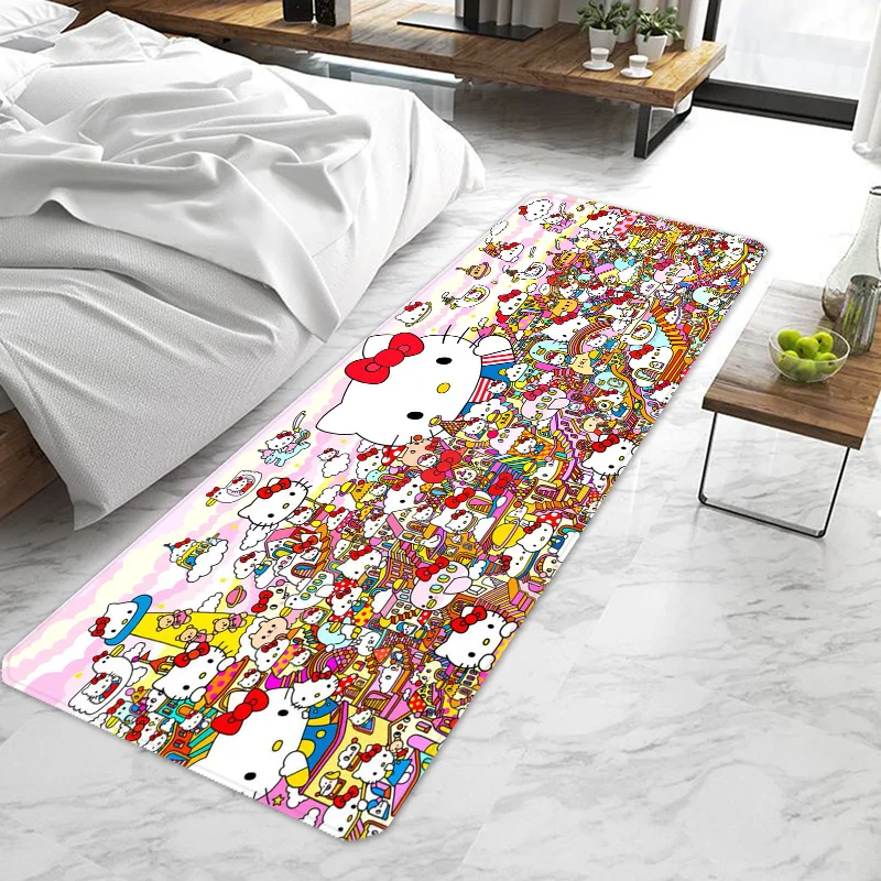 Cute Hello Kittys Door Mat Entrance Doormat Non-slip Washable Kitchen Carpet Living Room Hallway Rugs Door Mats Bathroom Bath