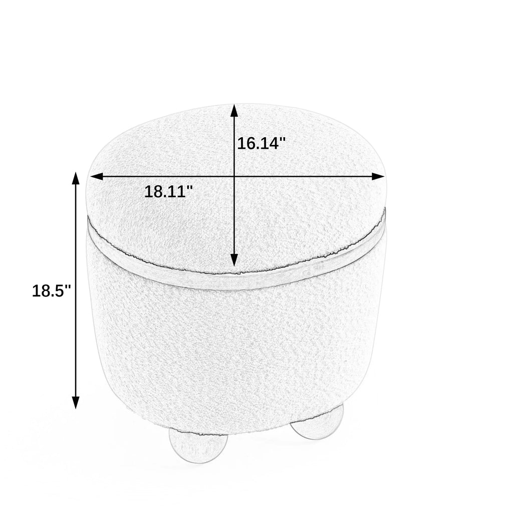 Storage Ottoman Bench, Bedroom Bench with Hidden Storage, Footrest Stool for Living Room Furniture, Entryway