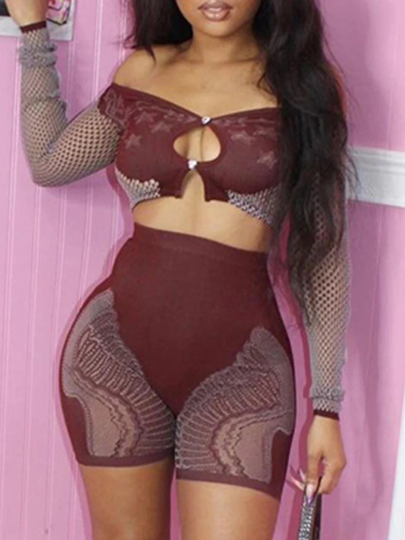 Sexy See Through Rhinestone Jumpsuit Women Pants Summer Bodycon Romper Jumpsuit Woman Long Sleeve