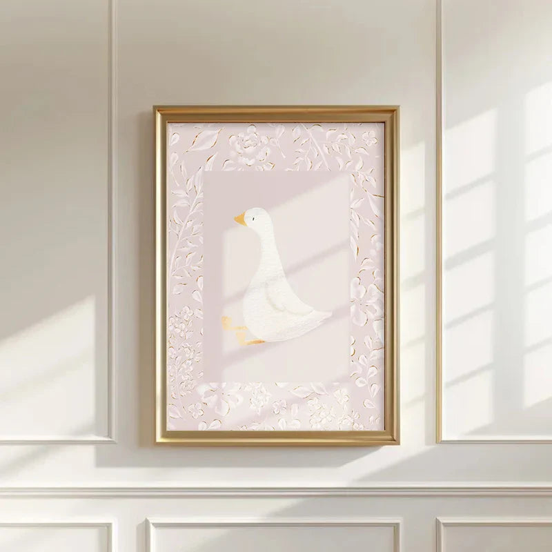 Pink Boho Bow Canvas Painting Christian Bible Scripture Art Poster Gallery Wall