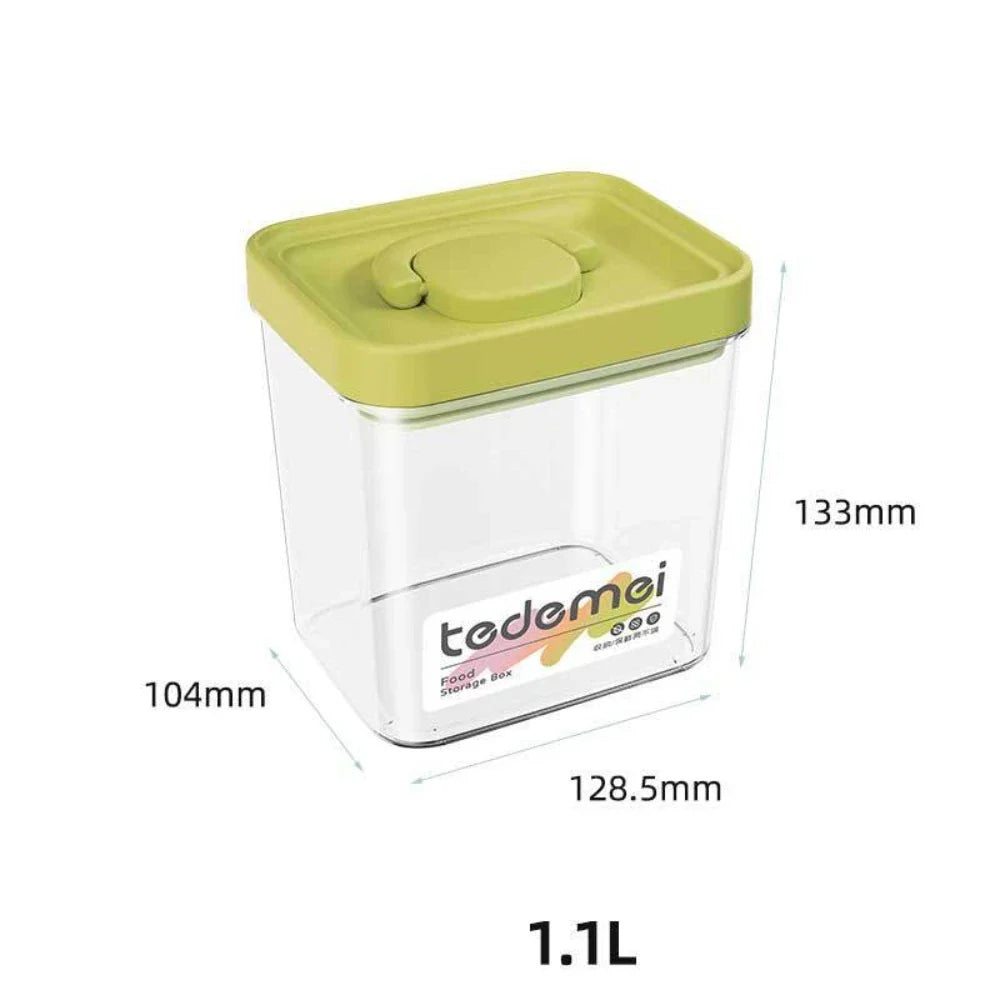 New With Lids Food Storage Box Large Capacity Moisture-proof Stackable with Handle Sealed Storage Pots Kitchen