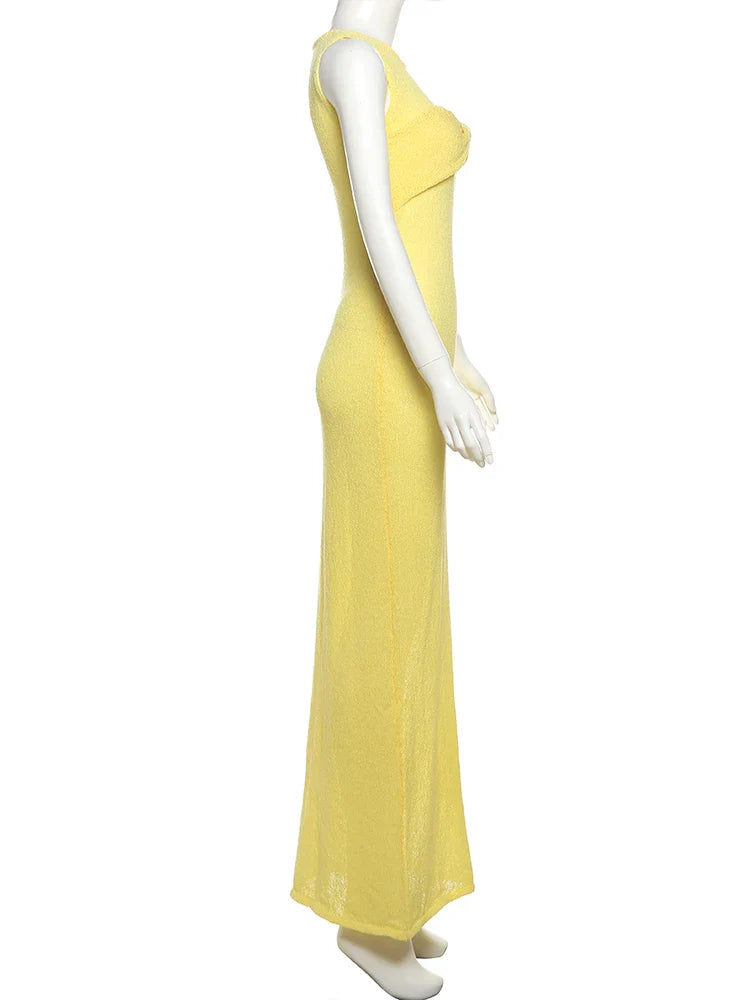 Knit Midi Pink Sweet Tanks Slim Dress