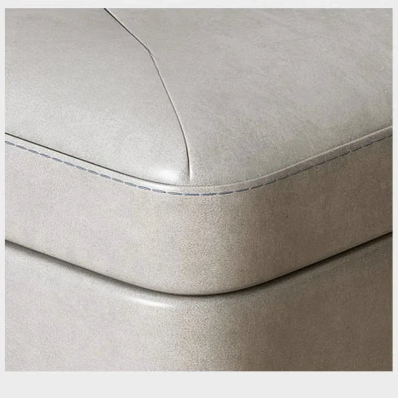 Creative Jelly Bean Stool Household Leather Ottoman Living Room Sofa Pedal Modern Doorway Shoe Stool Stylish Footrest