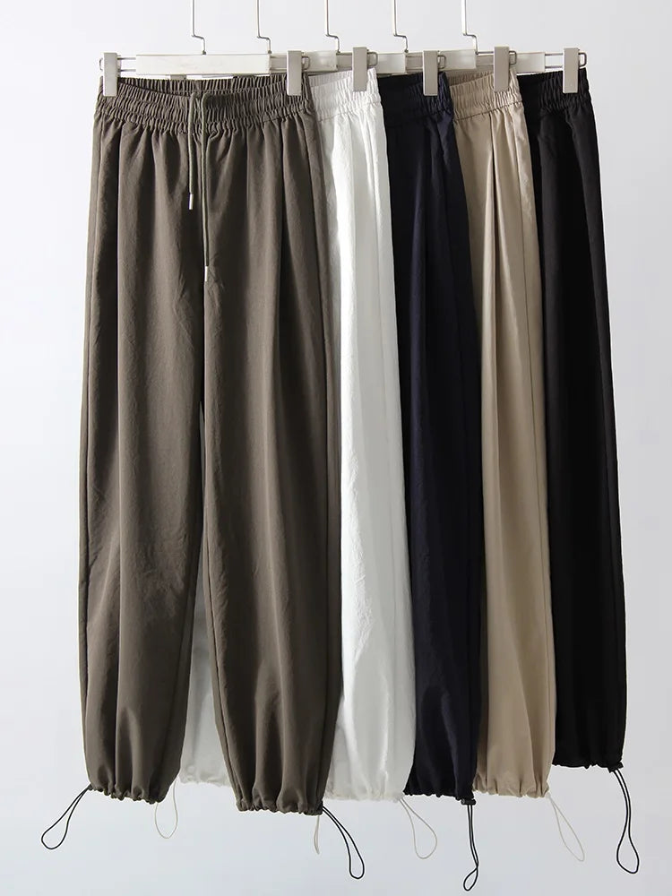 Summer Straight Leg Sweatpants For Women High Waist Jogger Wide Leg Trousers Women's Sports Pants White Sweatpants Wtpants Women