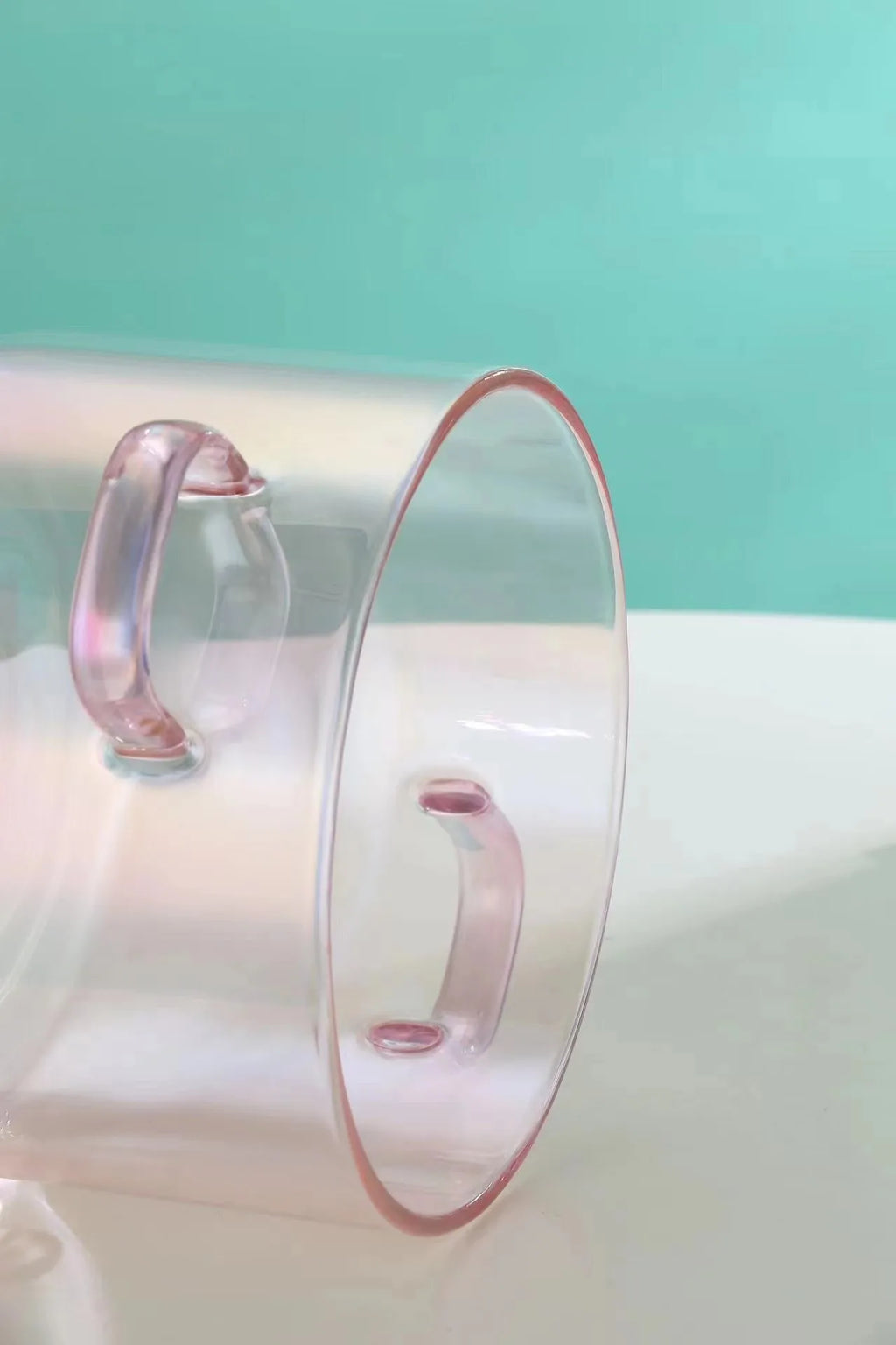 Pink Transparent Pot Heat Resistant Glass Dual Handles Nonstick Glass Saucepan With Cover Kitchen Cooking Tool Stock Pot