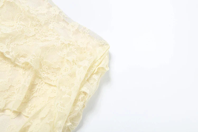 Jacquard Elegant 2 Piece Women Low-Neck Sleeveless Bodysuits+Ruched See Through Tassel Skirt Suits