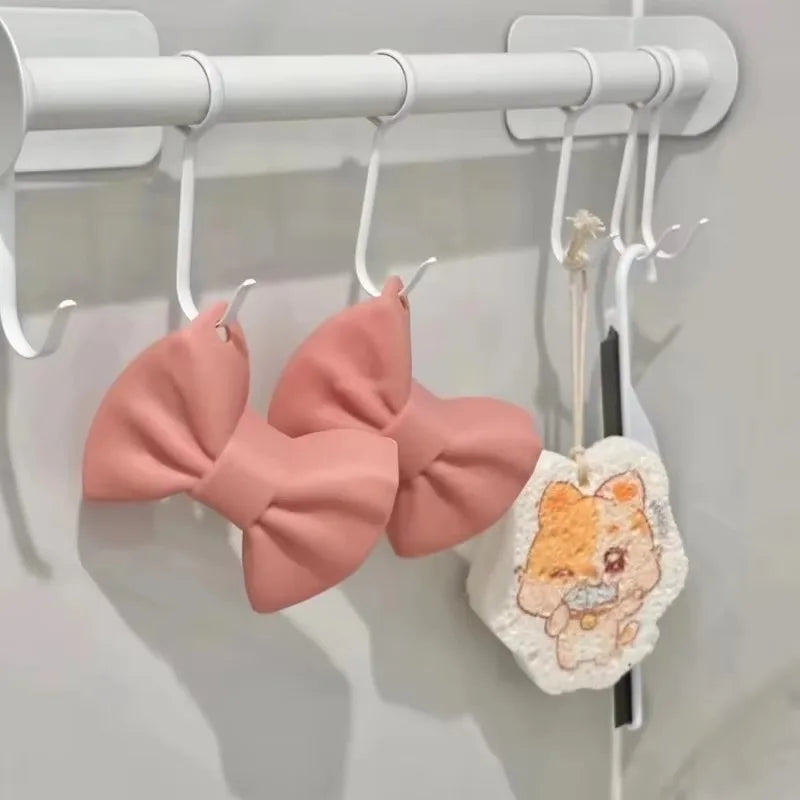 Kitchen 2pcs/set Bow Shaped Oven gloves Silicone Oven Gloves Heat-resistant Pot Cover For Cooking Kitchen Tools