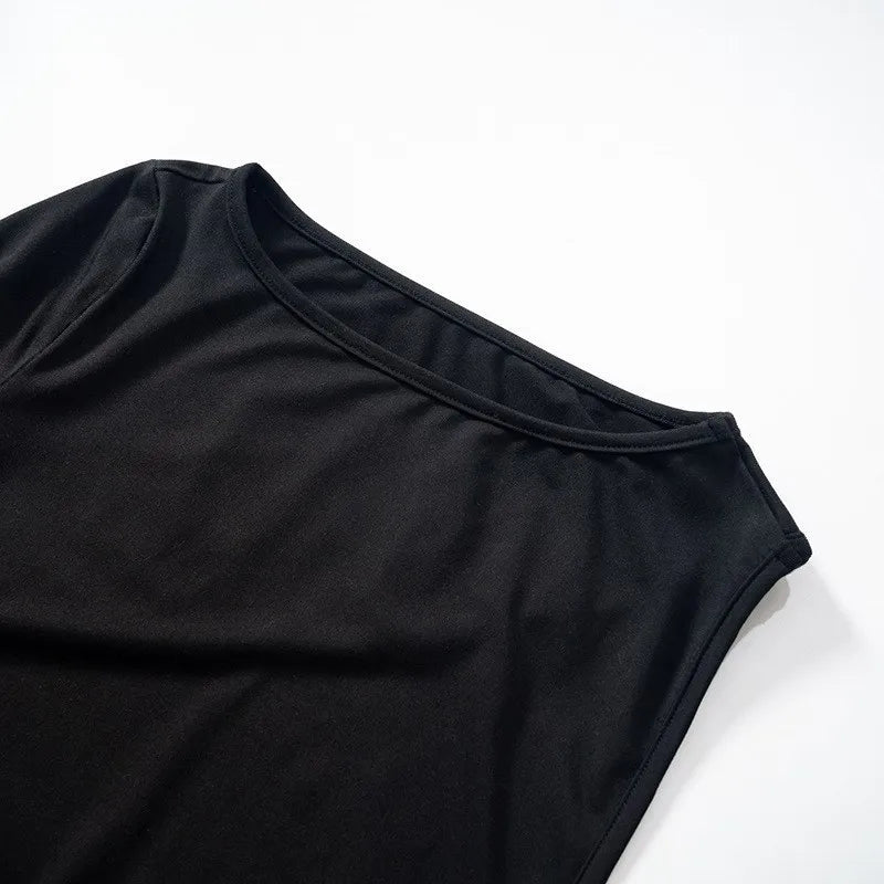 Streetwear Y2K Sexy One Shoulder Long Sleeve Backless Skinny Jumpsuit Ladies Aesthetic Bodycon Bodysuits