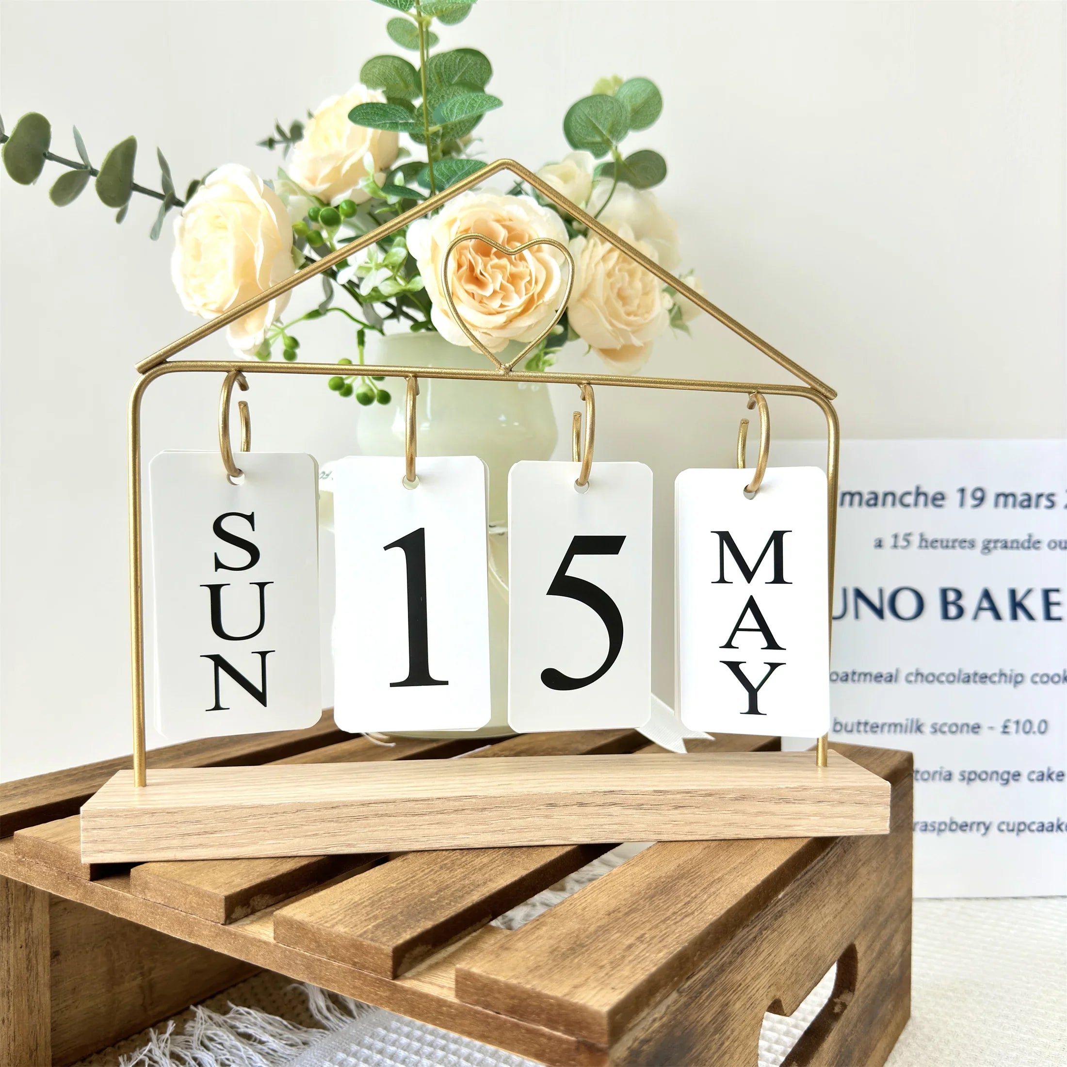 Creative Calendar Mini DIY Desktop Calendar, Office Desktop Decoration, Holiday Decoration Calendar