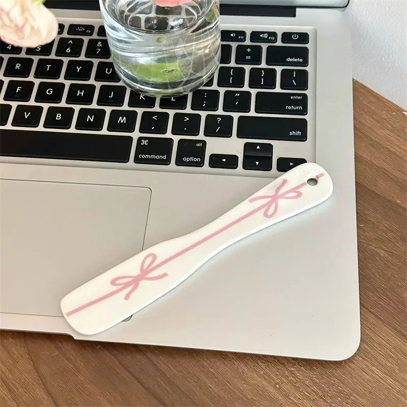 Cute Bowknot Kawaii Ceramic Plate For Cake Food Dinner Breakfast Ins Dessert Salad Decorative Dish 8 inch