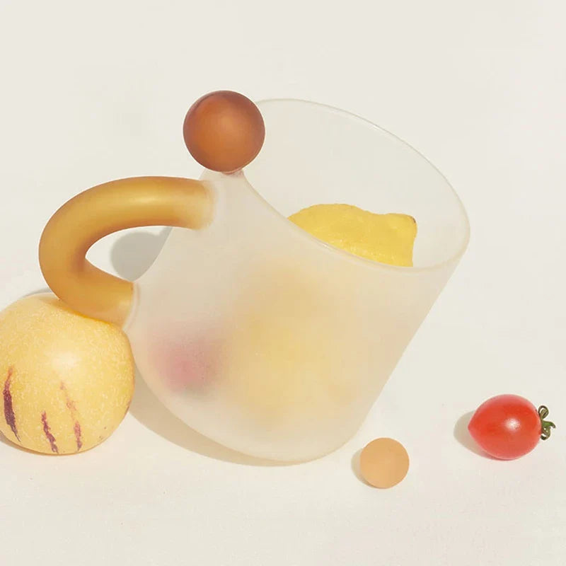 Handmade Mug Glass High Borosilicate for Tea And Milk Glass Cup with Handle Cute Elegant