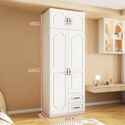 Two Door Wardrobe Clothing Organizer Style Wooden Wardrobe Summer Heavy Duty