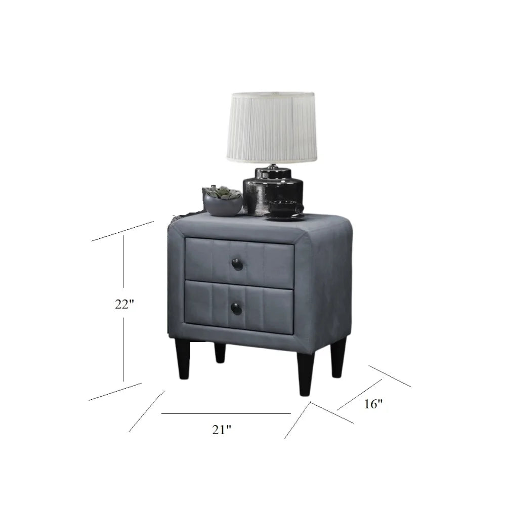 Velvet Gorgeous Bedside Table with Drawers Bedroom Furniture for Bedroom Living Room Lounge