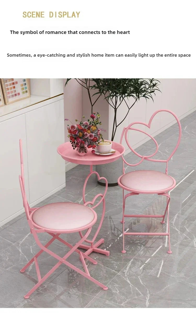 Romantic Pink Web Tables And Chairs