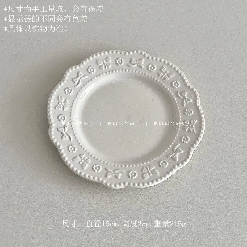 White French Lace Cup and Plate Set